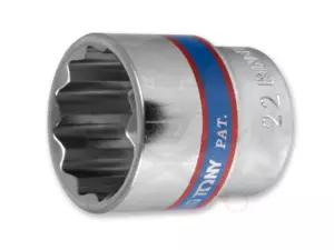 Dugókulcs - crowafej 3/8" 12 lap normál 22 mm