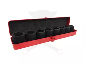 Légkulcsfej készlet 3/4" 8 db 1" - 1-1/2" colos rövid 6 l. - Genius