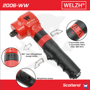 Légkulcs  1/2"  680 Nm "Rúd alakú" CSAK: 90 mm "A SAROK FENEVAD" Welzh