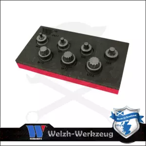 Rátűzőkulcs készlet 3/8" XZN Spline M4 - M14 -alacsony- Welzh