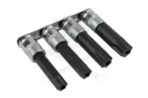 Rátűzőkulcs - crowa+bit készlet furatos torx 4 db T70-T80-T90-T100