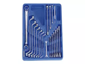 Tálcás Genius csillag-, villás-, + E-torx kulcs készlet 20 db-os 1/2