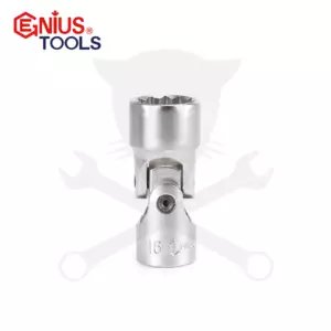 Dugókulcs - crowafej 3/8" csuklós 16 mm Genius