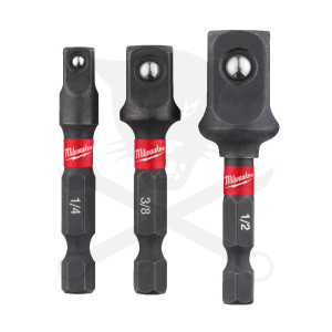 Dugókulcs adapter készlet 1/4" IMPACT 3 db-os - Milwaukee