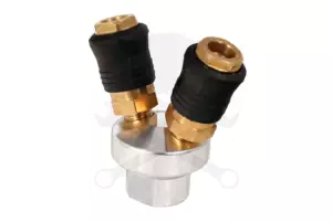 Levegőelosztó 2-es Y-elágazó - gyorscsatlakozók és BM 1/4" - OLASZ