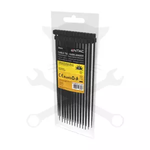 Kábelkötegelő 4,6x120 - Fekete - 200 db-os - Entac