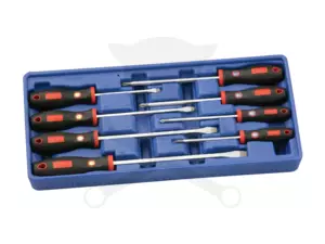 Tálcás Genius csavarhúzó készlet SL + PH + PZ 8 db-os - 1/3