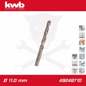 Csigafúró 11,0 mm HSS-G Co5 DIN 338 Twist, profi - KWB