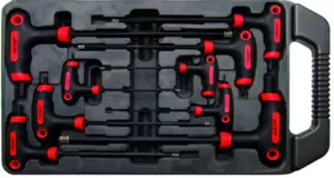 Imbuszkulcs készlet T-nyelű 9 db-os 2 - 10 mm-ig - Kraftmann