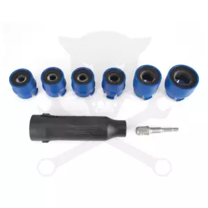 Kerékcsavar és tőcsavar menet-tisztító 6+2 db-os készlet - Laser Tools