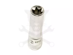 Dugókulcs - crowafej 1/4" belső hosszú torx E07 Genius