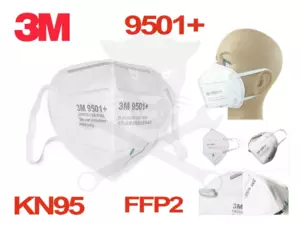 Arcmaszk - szájmaszk 3M - FFP2 - KN95 szelep nélkül - fülpánt RAKTÁRON !