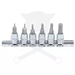 Rátűzőkulcs - crowa+bit készlet 1/4" imbusz 1.5-6 mm 6 db-os BGS