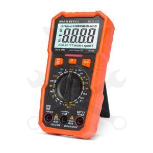 Multiméter, digitális DC 600V / AC 600V + Hőmérő és Elem teszter