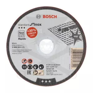 Vágókorong 125x1.0 mm WA 60 T BF - acél és inox - Bosch