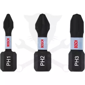 Csavarhúzó biti készlet 3 darabos - PH1-PH2-PH3 x 25 mm - Bosch