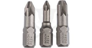 Bithegy, gépi készlet  3 darabos PZ1/2/3 x 25 mm - Bosch