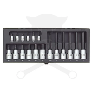 Rátűzőkulcs - crowa+bit 1/4"-1/2" torx készlet 18 darabos - Proxxon (23.100)