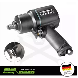 Légkulcs 1/2" 1600 Nm - egykezes működtetés - Fekete - MÜLLER 114