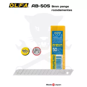 Penge OLFA tördelhető 9 mm 50 db - ezüst