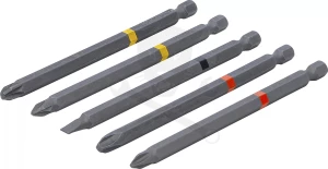 Bit készlet 5 db-os 1/4" 110 mm PH/PZ/SL - BGS