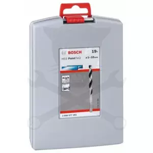 Csigafúró készletHSS 19 db-os 1,0 - 10,0 mm PointTeQs - Bosch (2.608.577.351)
