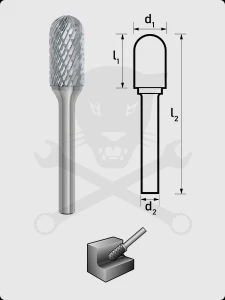 Turbómaró  8 x22 mm kúpos forma, gömbölyített végű, KEL 0822/S6 MX