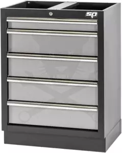 Műhelybútor SP SERIES Alsó rész: 5 fiókos szekrény 680x458x910 mm
