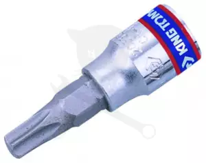 Rátűzőkulcs - crowa+bit 1/4" torx T8 - King Tony