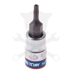 Rátűzőkulcs - crowa+bit 1/4" torx, furatos TPX25 - King Tony