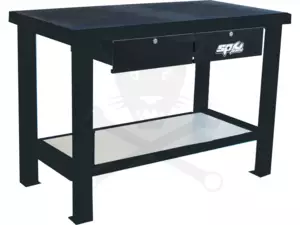 Satupad 1250 mm kétfiókos - masszív +gumiborítás - Fekete - SP Tools