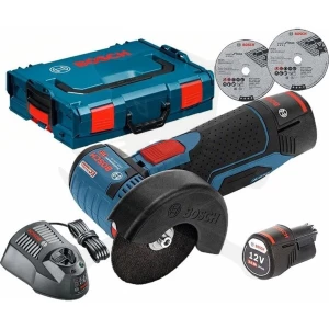Sarokcsiszoló, akkus 12V  76 mm 2 db 3.0Ah L-Boxx - Bosch