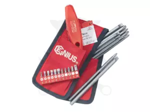Bit készlet egyenes+ nyél lapos és csilalgfejű 1/4" - 5/16" Genius