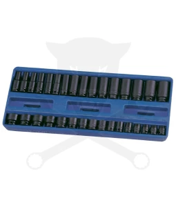 Légkulcsfej készlet 3/8" 32 db 7-22 mm rövid + hosszú, 6 lapú - Genius
