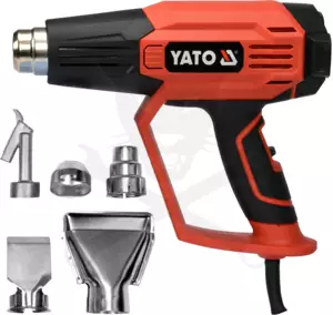 Hőlégfúvó digitális, 2 fokozat 1600W, 500 l/perc, 50-650°C - Yato
