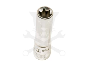 Dugókulcs - crowafej 1/4" belső hosszú torx E06 Genius