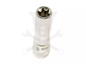 Dugókulcs - crowafej 1/4" belső hosszú torx E05 Genius