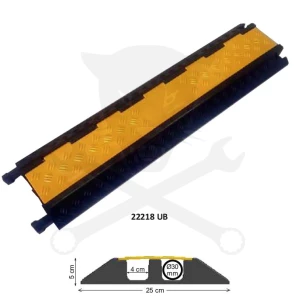 Kábel és tömlővédő rámpa -fekvőrendőr- 100x25x5 cm 2csatornás -Evelux
