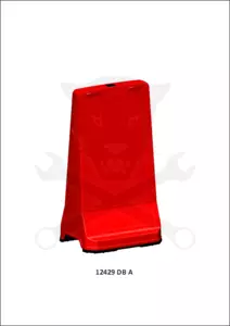 Járdatábla 90 x 49 cm - piros - feliratozható - Evelux