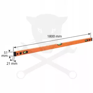 Vízmérték 1800 mm 3 lib. ipari - Neo