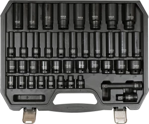 Légkulcsfej készlet 1/2" 40 db 9-30 mm rövid-hosszú