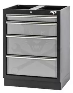 Műhelybútor SP SERIES Alsó rész: 4 fiókos szekrény 680x910x458 mm