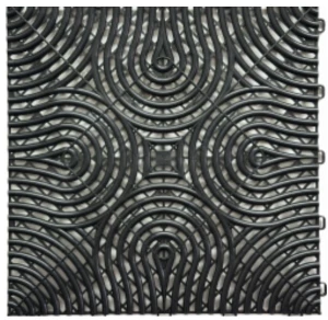 Műhelypadló - SwissDeck RibDeck Infinity 33,3x33,3cm Pearl Black
