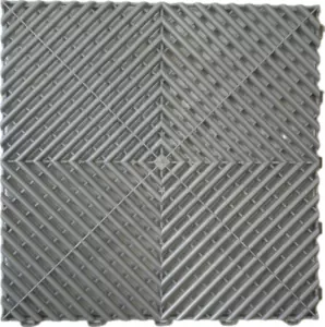 Műhelypadló - SwissDeck RibDeck Classic 33x33cm Pearl Silver RAL9006