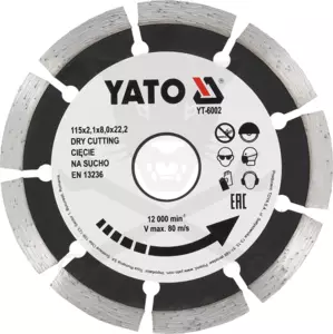 Vágókorong 115 mm Gyémánttárcsa beton - Yato
