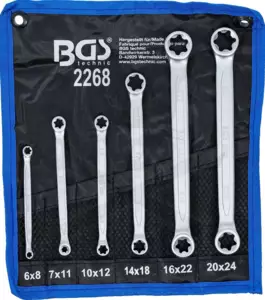 Torx csillagkulcs készlet Egyenes 6 db-os E-torx 12 méret: E6 - E24 -BGS