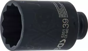 Légkulcsfej 1/2" 12 l.h. 39-es BGS