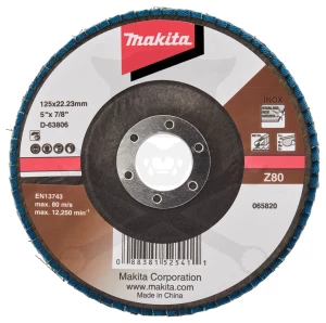 Csiszolótányér, lamellás 125 mm 80-as - INOX - Makita