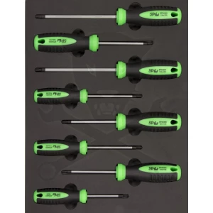 Tálcás SP Tools  "S" Torx csavarhúzó készlet 8db-os