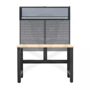 Műhelybútor SP SERIES Alsó rész: SATUPAD Keményfa munkalap+hátf+szek